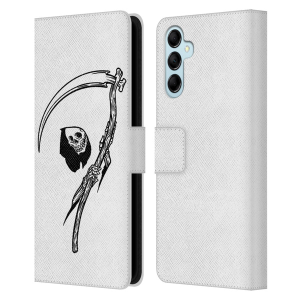 Matt Bailey Art Negative Reaper Leather Book Wallet Case Cover For Samsung Galaxy M14 5G