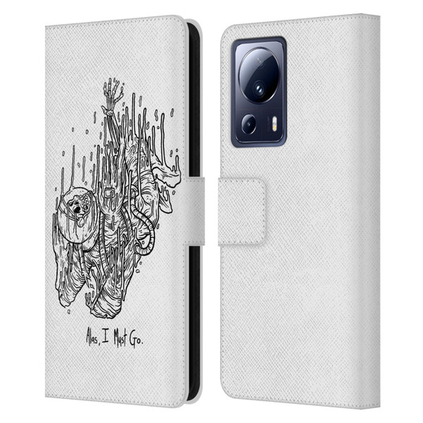 Matt Bailey Art Alas I Must Go Leather Book Wallet Case Cover For Xiaomi 13 Lite 5G