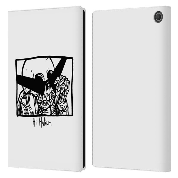 Matt Bailey Skull Hi Hater Leather Book Wallet Case Cover For Amazon Fire Max 11 2023