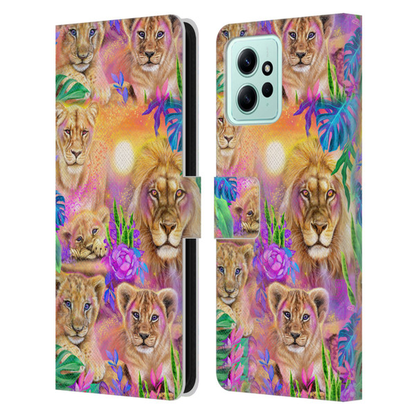 Sheena Pike Big Cats Daydream Lions And Cubs Leather Book Wallet Case Cover For Xiaomi Redmi 12