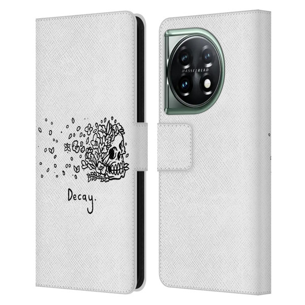 Matt Bailey Skull Decay Leather Book Wallet Case Cover For OnePlus 11 5G
