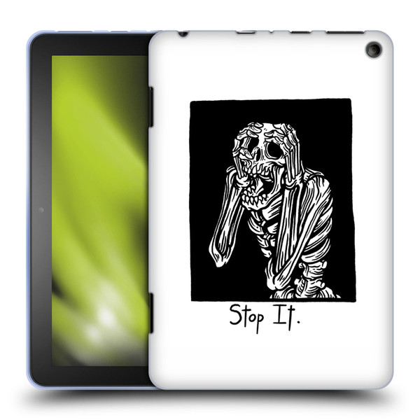 Matt Bailey Skull Stop It Soft Gel Case for Amazon Fire HD 8/Fire HD 8 Plus 2020