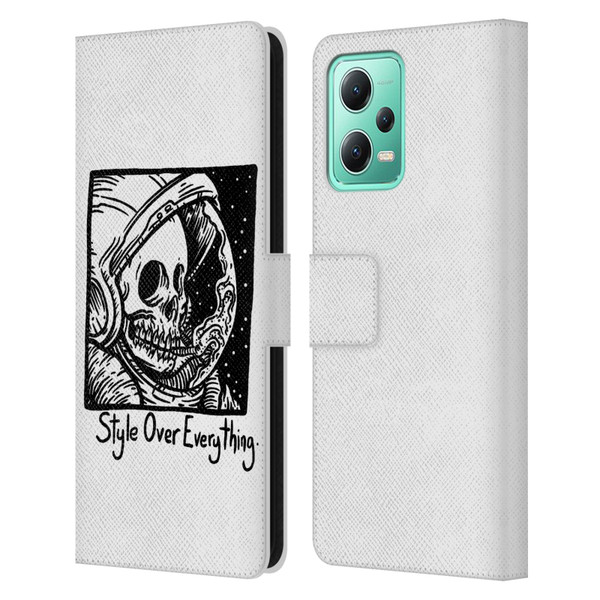 Matt Bailey Skull Style Over Everything Leather Book Wallet Case Cover For Xiaomi Redmi Note 12 5G
