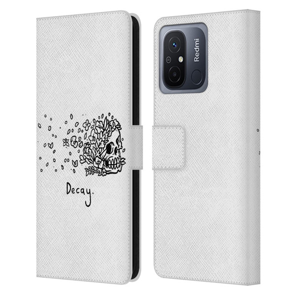 Matt Bailey Skull Decay Leather Book Wallet Case Cover For Xiaomi Redmi 12C