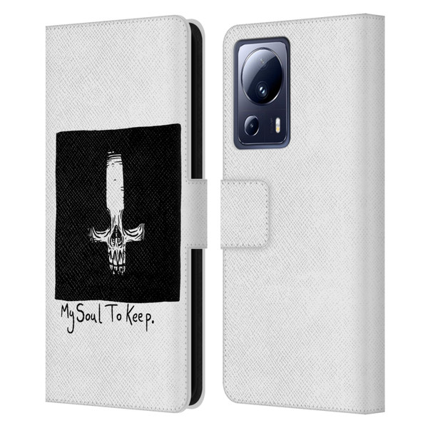Matt Bailey Skull My Soul To Keep Leather Book Wallet Case Cover For Xiaomi 13 Lite 5G