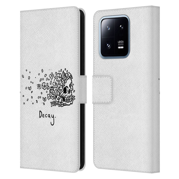 Matt Bailey Skull Decay Leather Book Wallet Case Cover For Xiaomi 13 Pro 5G