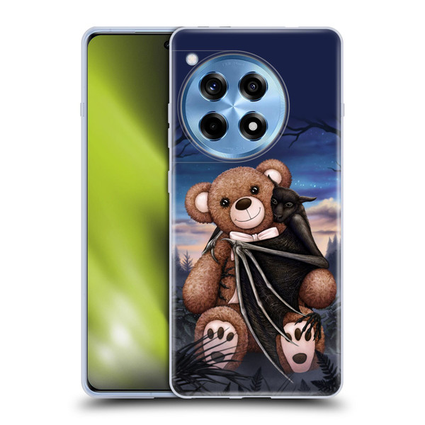 Sarah Richter Animals Bat Cuddling A Toy Bear Soft Gel Case for OnePlus 12R