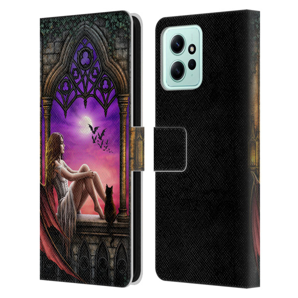 Sarah Richter Fantasy Demon Vampire Girl Leather Book Wallet Case Cover For Xiaomi Redmi 12