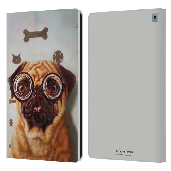 Lucia Heffernan Art Canine Eye Exam Leather Book Wallet Case Cover For Amazon Fire HD 10 / Plus 2021