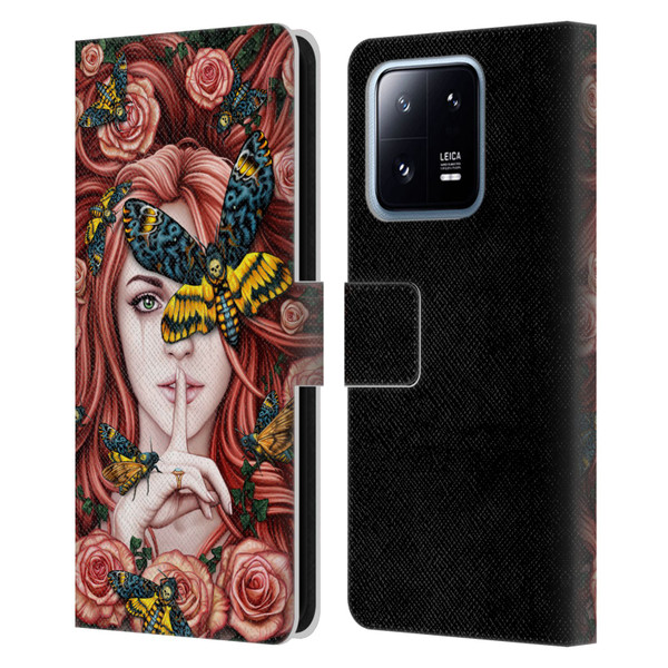 Sarah Richter Fantasy Silent Girl With Red Hair Leather Book Wallet Case Cover For Xiaomi 13 Pro 5G