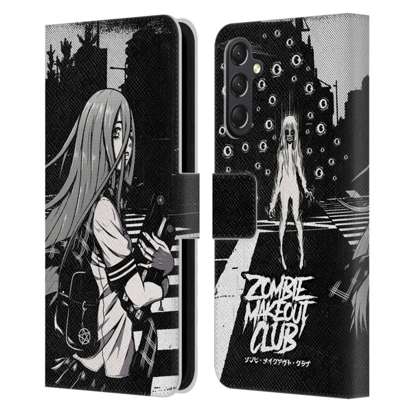 Zombie Makeout Club Art They Are Watching Leather Book Wallet Case Cover For Samsung Galaxy A24 4G / M34 5G