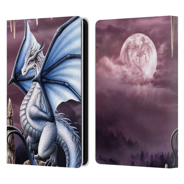 Sarah Richter Fantasy Creatures Blue Dragon Leather Book Wallet Case Cover For Amazon Kindle Paperwhite 5 (2021)