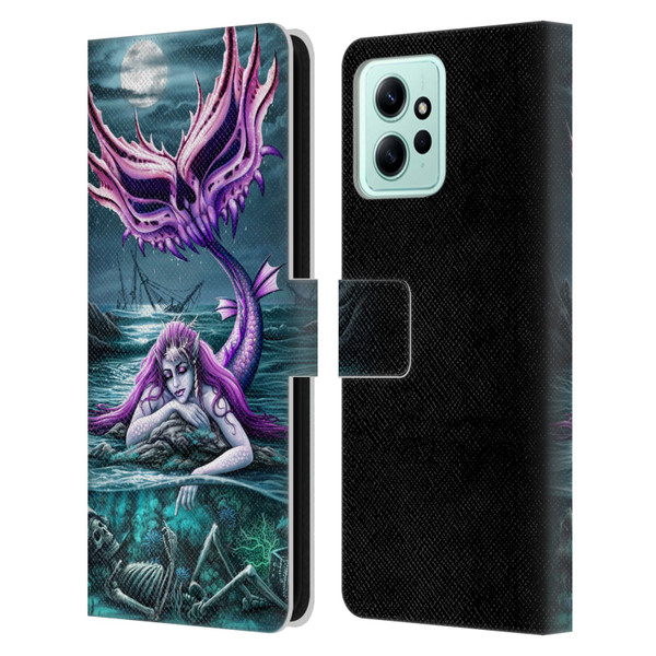 Sarah Richter Gothic Mermaid With Skeleton Pirate Leather Book Wallet Case Cover For Xiaomi Redmi 12