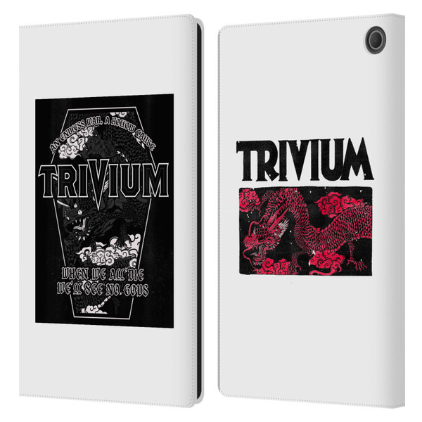 Trivium Graphics Double Dragons Leather Book Wallet Case Cover For Amazon Fire Max 11 2023