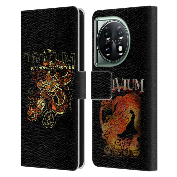 Trivium Graphics Deadmen And Dragons Leather Book Wallet Case Cover For OnePlus 11 5G