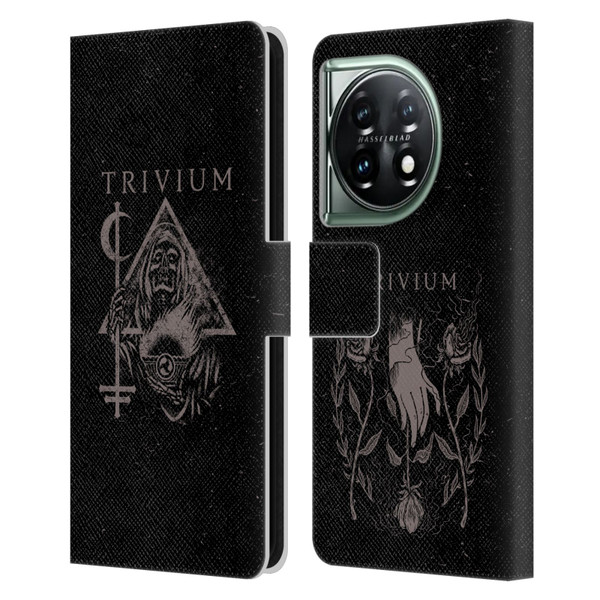 Trivium Graphics Reaper Triangle Leather Book Wallet Case Cover For OnePlus 11 5G
