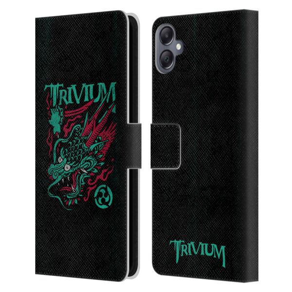 Trivium Graphics Screaming Dragon Leather Book Wallet Case Cover For Samsung Galaxy A05