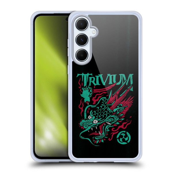 Trivium Graphics Screaming Dragon Soft Gel Case for Samsung Galaxy A55 5G