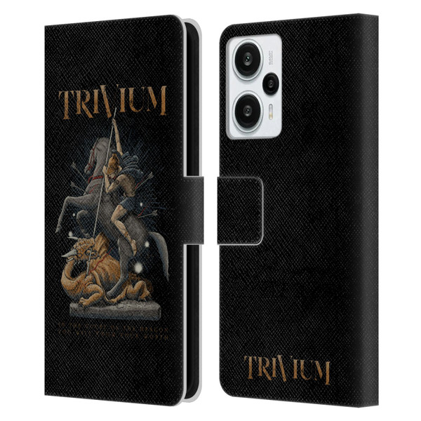 Trivium Graphics Dragon Slayer Leather Book Wallet Case Cover For Xiaomi Redmi Note 12T