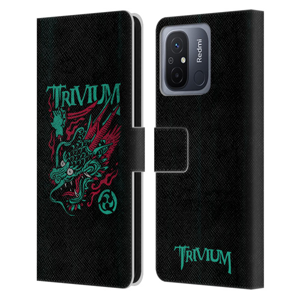 Trivium Graphics Screaming Dragon Leather Book Wallet Case Cover For Xiaomi Redmi 12C
