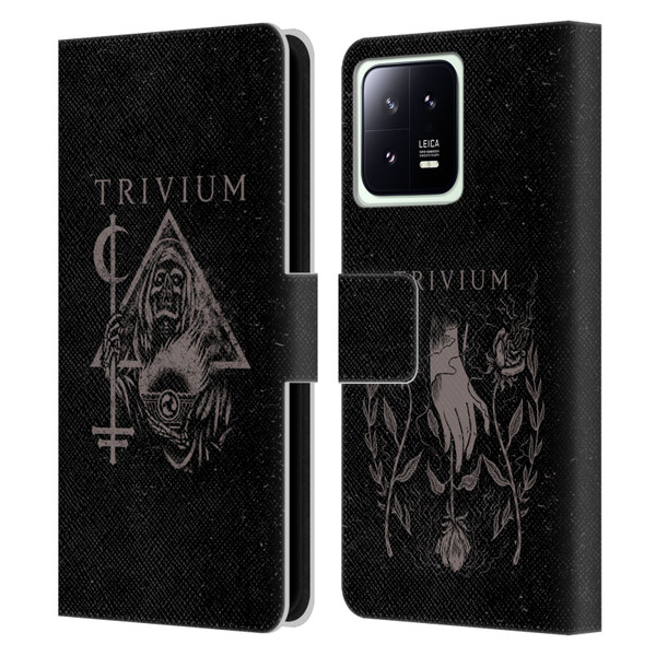Trivium Graphics Reaper Triangle Leather Book Wallet Case Cover For Xiaomi 13 5G