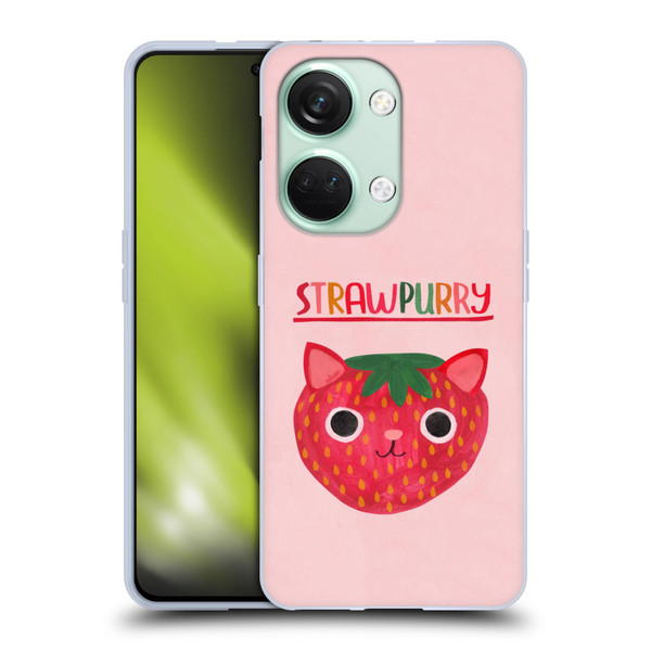Planet Cat Puns Strawpurry Soft Gel Case for OnePlus Nord 3 5G