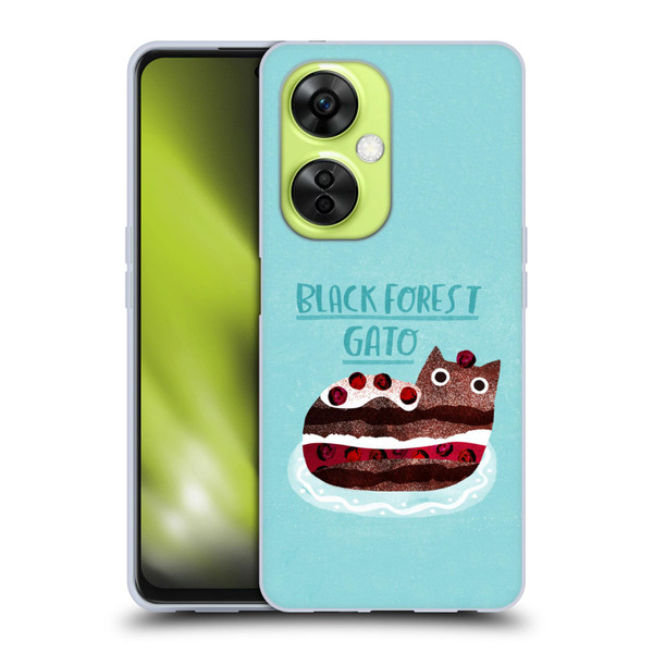 Planet Cat Puns Black Forest Gato Soft Gel Case for OnePlus Nord CE 3 Lite 5G