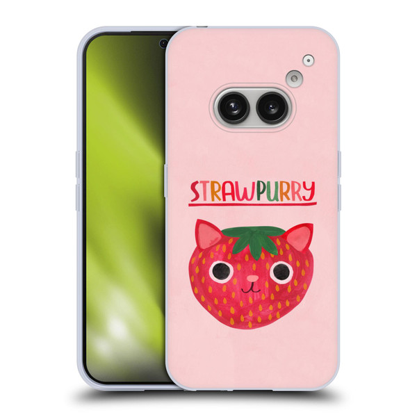 Planet Cat Puns Strawpurry Soft Gel Case for Nothing Phone (2a)