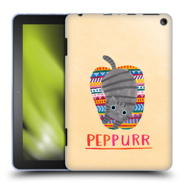 Planet Cat Puns Peppur Soft Gel Case for Amazon Fire HD 8/Fire HD 8 Plus 2020