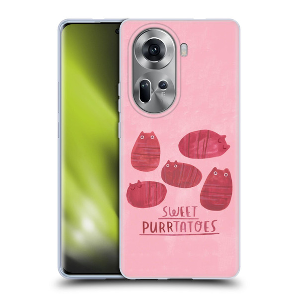 Planet Cat Puns Sweet Purrtatoes Soft Gel Case for OPPO Reno11
