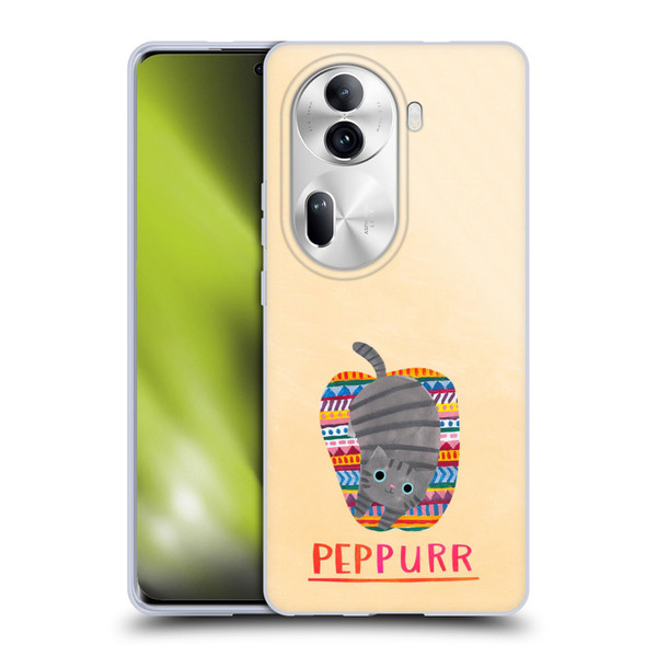 Planet Cat Puns Peppur Soft Gel Case for OPPO Reno11 Pro
