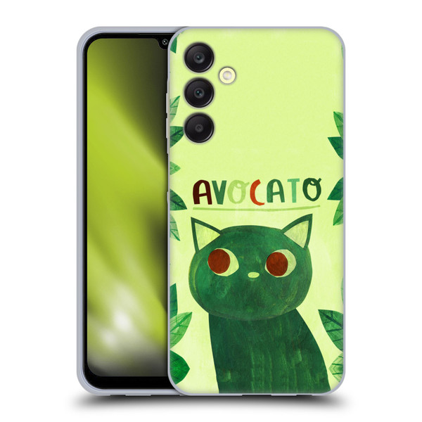 Planet Cat Puns Avocato Soft Gel Case for Samsung Galaxy A25 5G