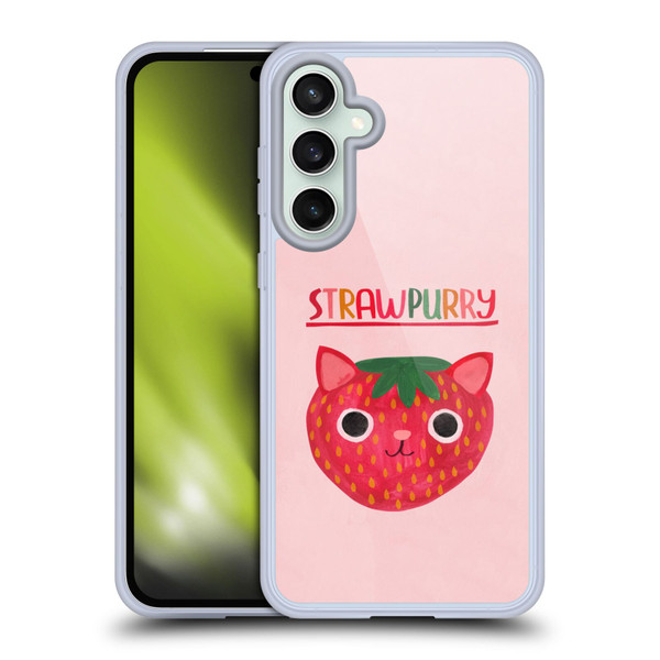 Planet Cat Puns Strawpurry Soft Gel Case for Samsung Galaxy S23 FE 5G