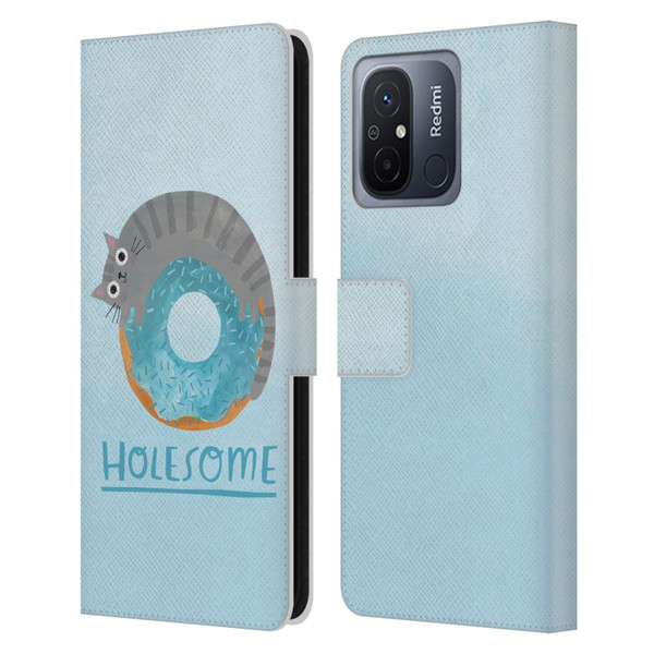Planet Cat Puns Holesome Leather Book Wallet Case Cover For Xiaomi Redmi 12C