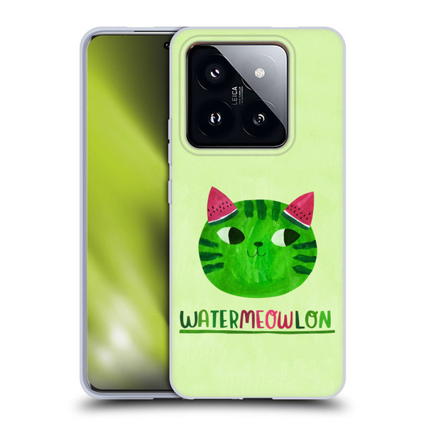 Planet Cat Puns Watermeowlon Soft Gel Case for Xiaomi 14 Pro