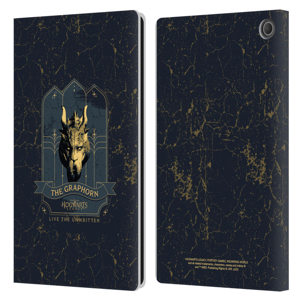 Hogwarts Legacy Graphics The Graphorn Leather Book Wallet Case Cover For Amazon Fire Max 11 2023