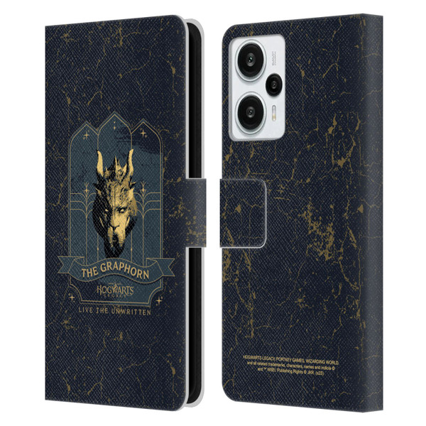 Hogwarts Legacy Graphics The Graphorn Leather Book Wallet Case Cover For Xiaomi Redmi Note 12T