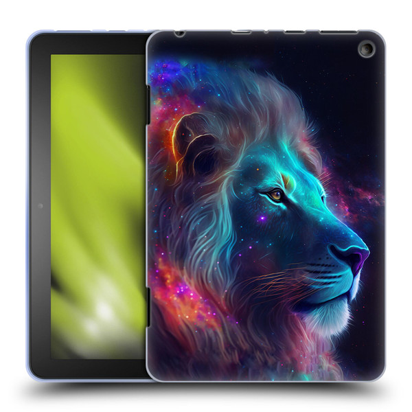 Wumples Cosmic Animals Lion Soft Gel Case for Amazon Fire HD 8/Fire HD 8 Plus 2020