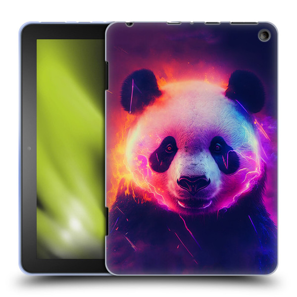 Wumples Cosmic Animals Panda Soft Gel Case for Amazon Fire HD 8/Fire HD 8 Plus 2020