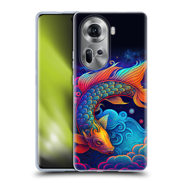 Wumples Cosmic Animals Clouded Koi Fish Soft Gel Case for OPPO Reno11