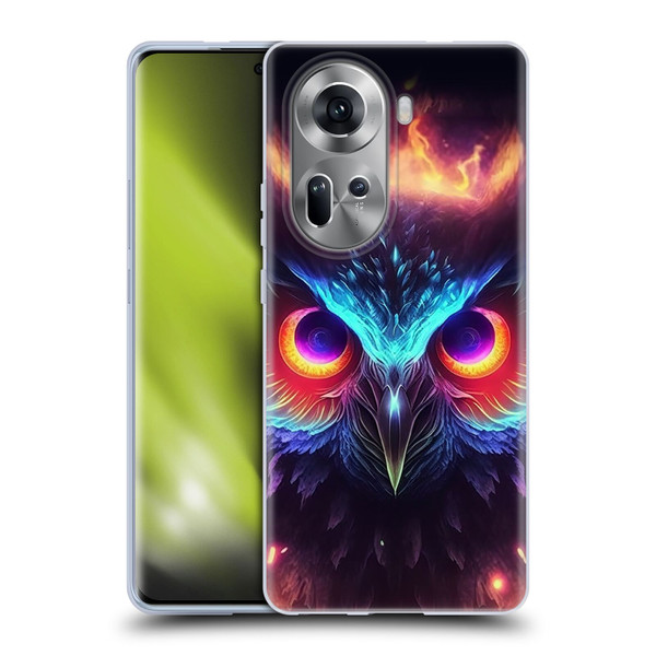 Wumples Cosmic Animals Owl Soft Gel Case for OPPO Reno11