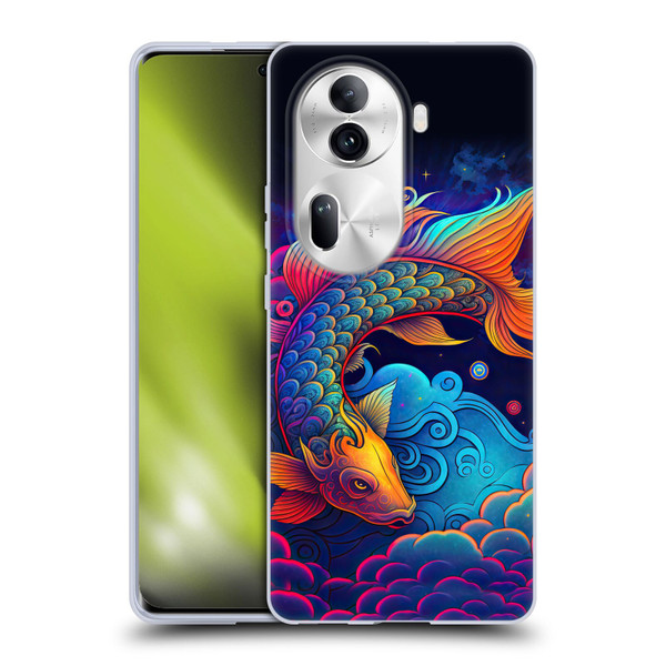 Wumples Cosmic Animals Clouded Koi Fish Soft Gel Case for OPPO Reno11 Pro