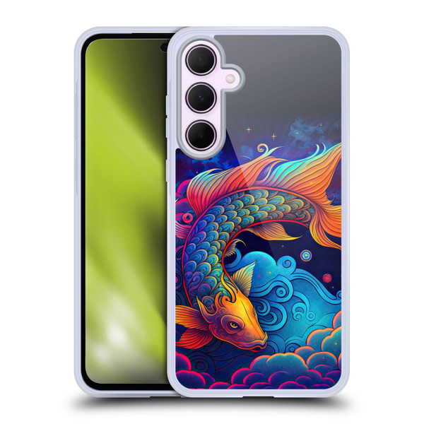 Wumples Cosmic Animals Clouded Koi Fish Soft Gel Case for Samsung Galaxy A35 5G