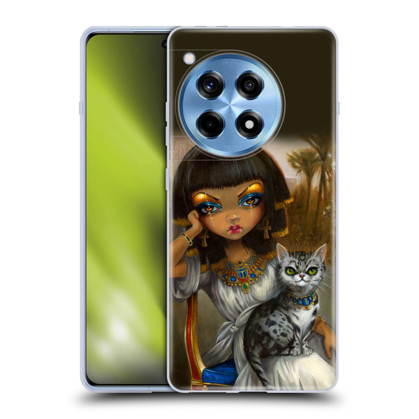 Strangeling Art Egyptian Girl with Cat Soft Gel Case for OnePlus 12R