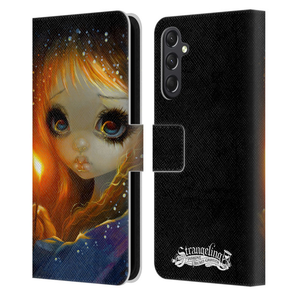 Strangeling Art The Little Match Girl Leather Book Wallet Case Cover For Samsung Galaxy A24 4G / M34 5G