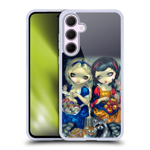 Strangeling Art Girls With Cat And Raccoon Soft Gel Case for Samsung Galaxy A35 5G
