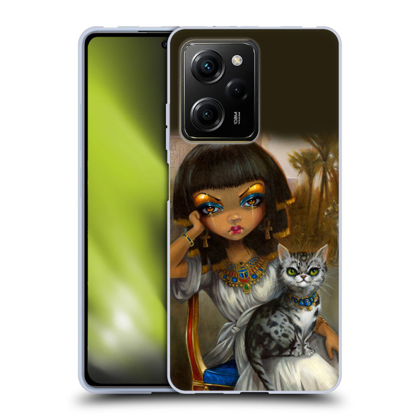 Strangeling Art Egyptian Girl with Cat Soft Gel Case for Xiaomi Redmi Note 12 Pro 5G