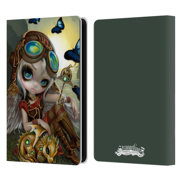 Strangeling Dragon Steampunk Fairy Leather Book Wallet Case Cover For Amazon Kindle Paperwhite 5 (2021)