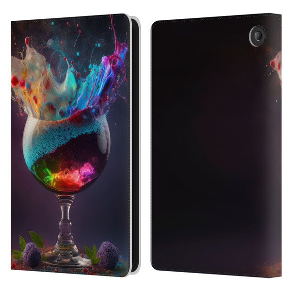 Spacescapes Cocktails Universal Magic Leather Book Wallet Case Cover For Amazon Fire 7 2022