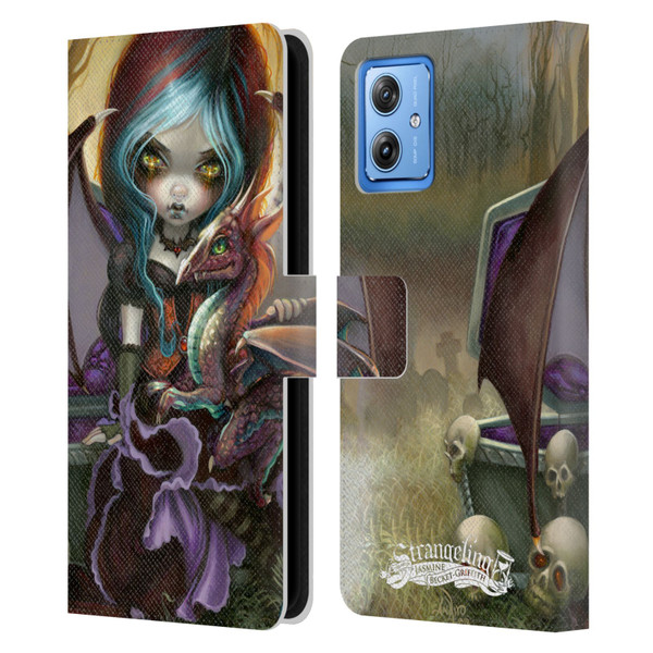 Strangeling Dragon Vampire Fairy Leather Book Wallet Case Cover For Motorola Moto G54 5G